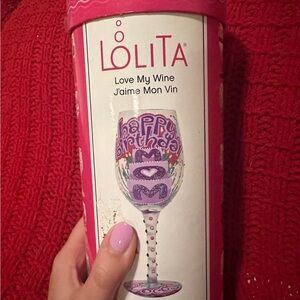 Lolita Happy Birthday Wine Glass